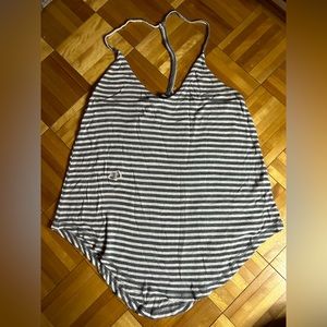 Streetwear society | Beach Striped Cover Up with round hem | size M